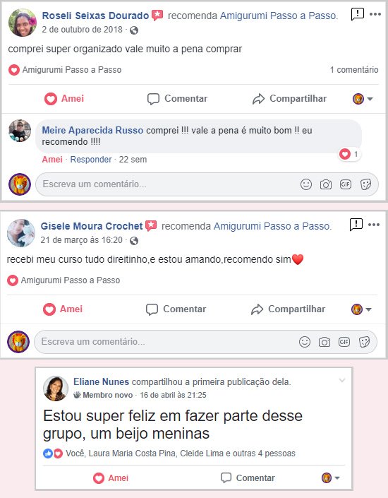 comentarios positivos sobre amigurumi