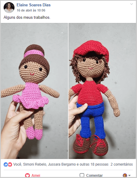 amigurumi menino e menina